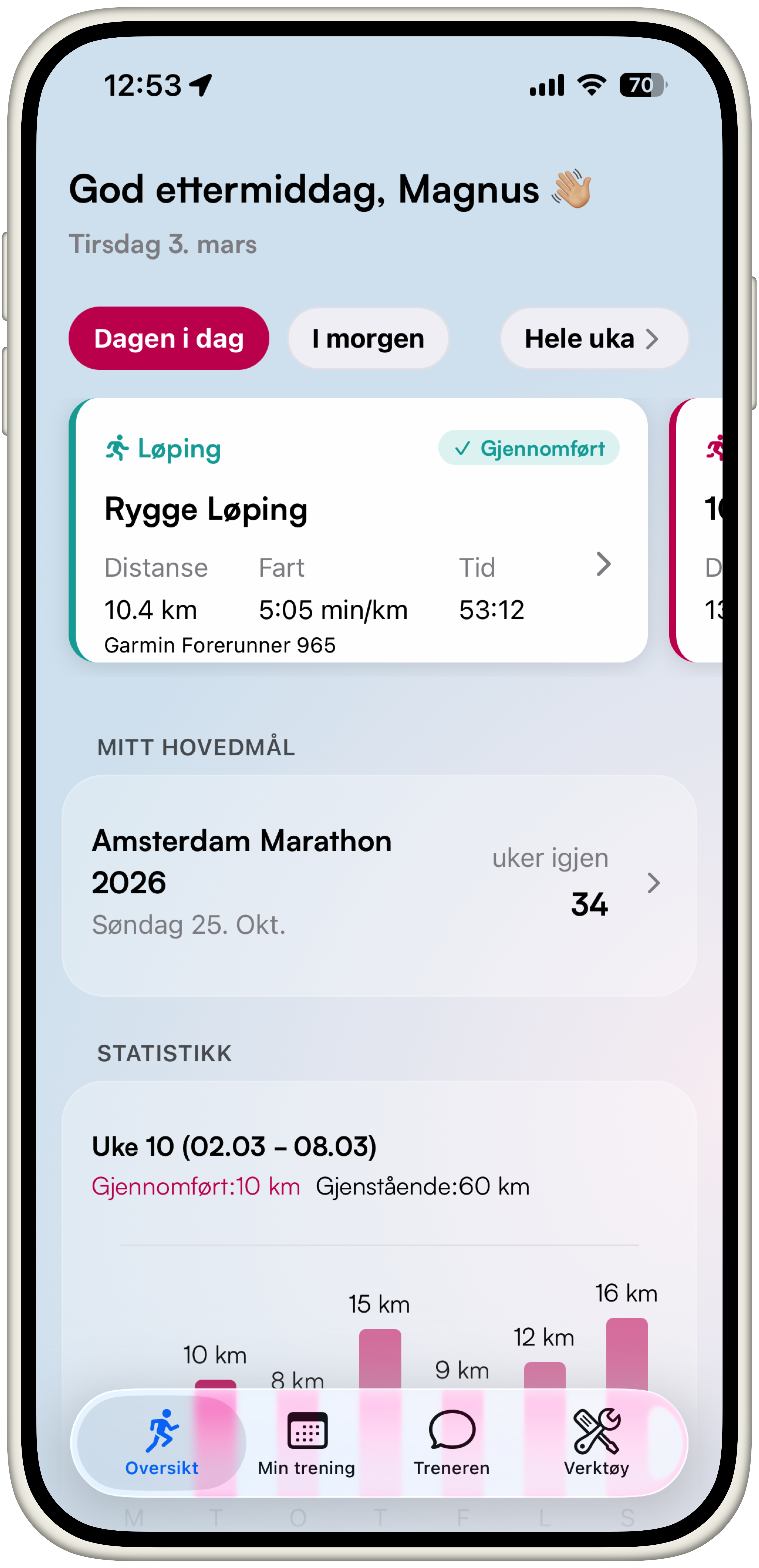 PacePilot virtual running coach app on phone